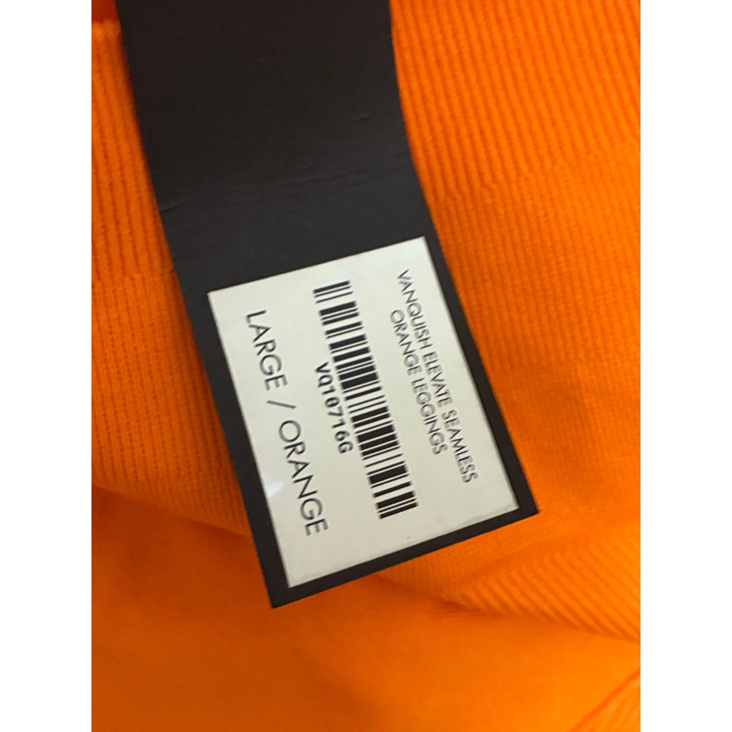 Vanquish Elevate Seamless Orange Leggings Size Large