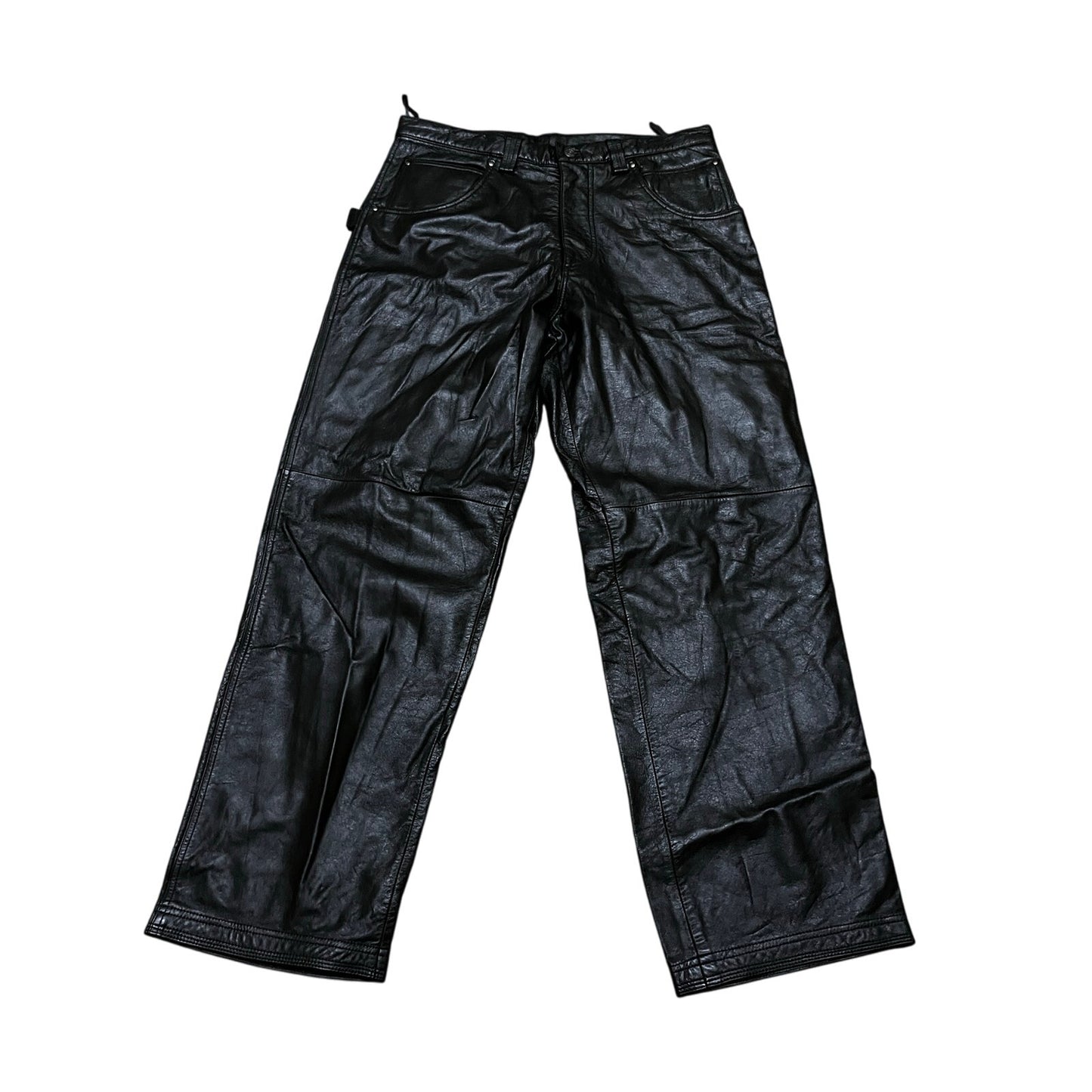 Mjulian Wilson’s All Black Leather Men’s Jean’s Size 34