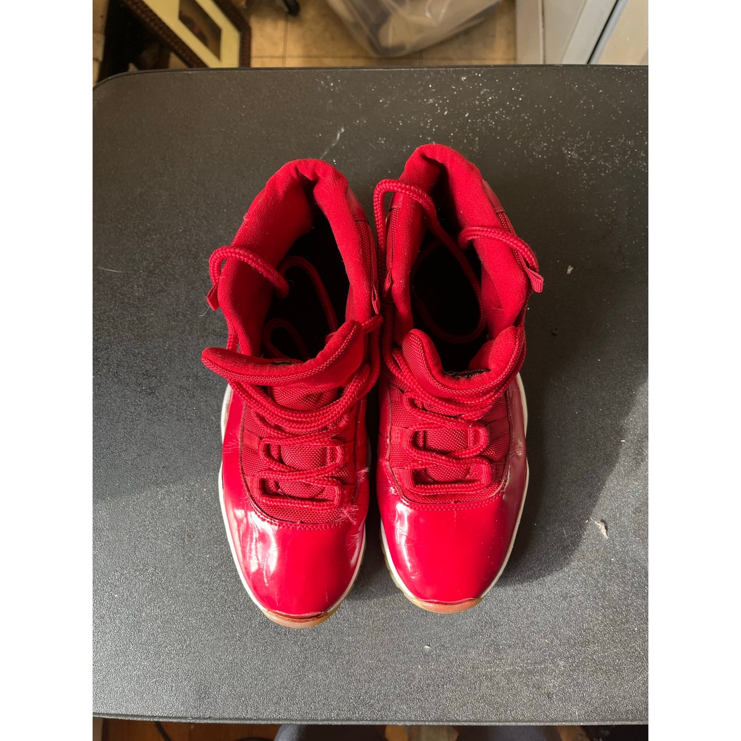 JORDAN 11 RETRO HIGH WIN LIKE '96 RED SNEAKERS (SIZE 12) Jordan Retro High Win Like ‘96 Red Sneakers Size 10