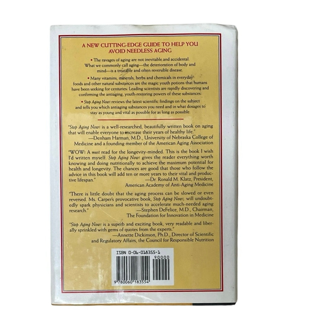 Stop Aging Now! The Ultimate Plan for Staying Young & Reversing the Aging Process Book