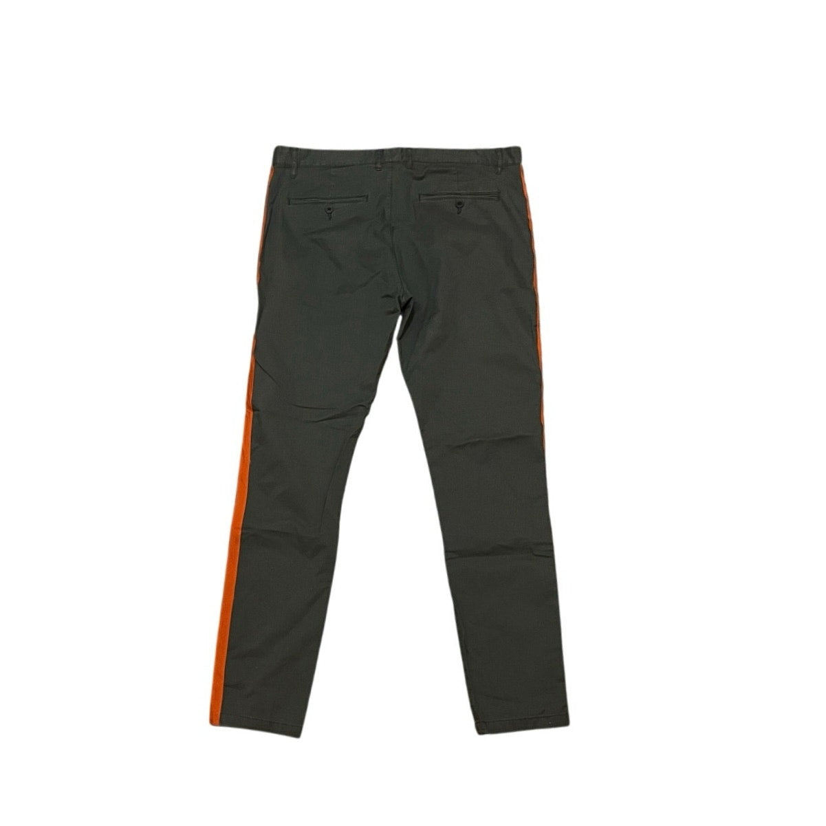 H & M Olive Green Pants With Orange Stripes On The Side Size 38