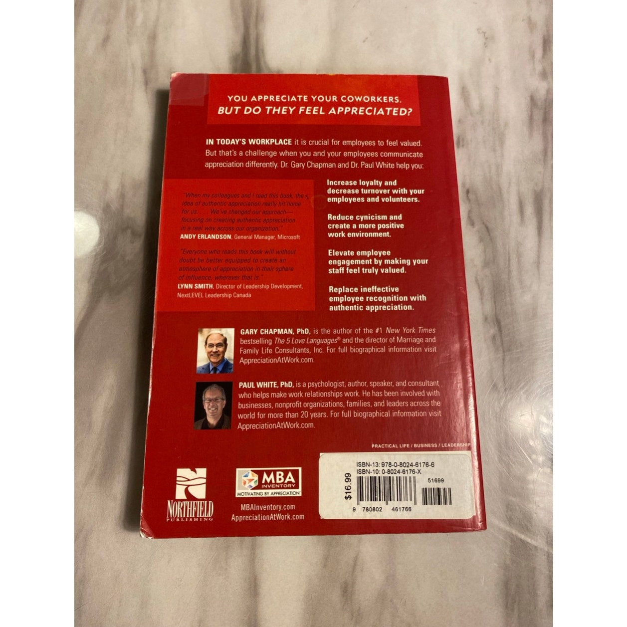 The 5 Languages of Appreciation in the Workplace book