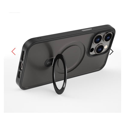 Simple and Fashion Black I Phone 
13 6.1/14 6.1 Bracket Magsafe Phone Case