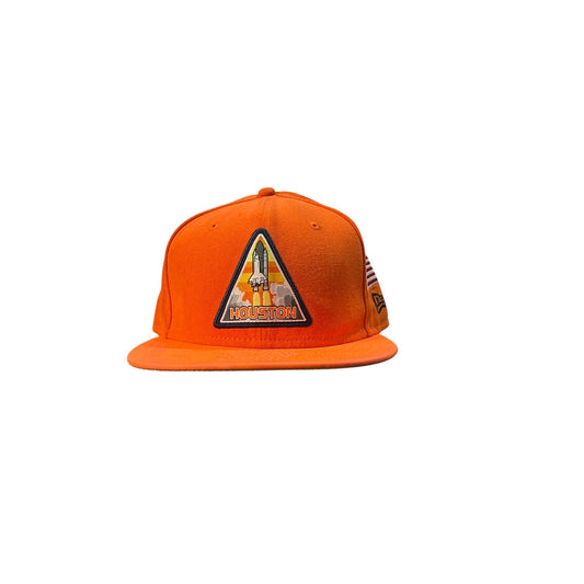 New Era Hat SnapBack Orange & White Houston Nec-Mcmxx