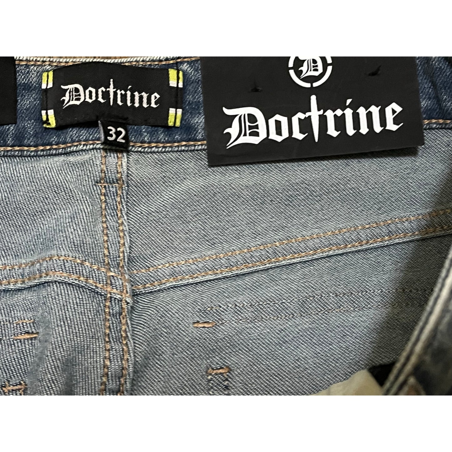 Doctrine Denim Blue Men’s Superstack Men’s Jean’s Size 32