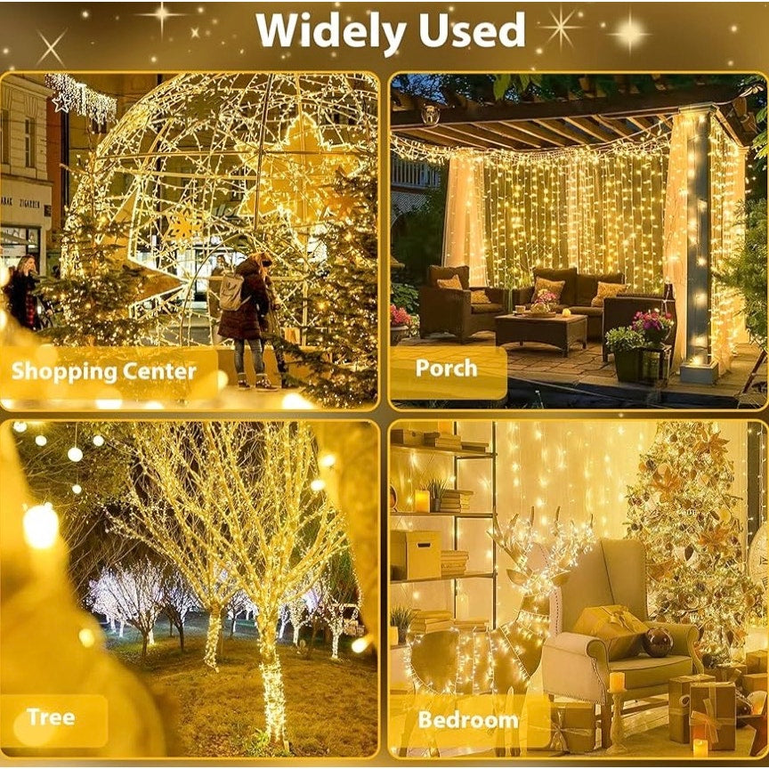 Connectable String Lights Indoor Outdoor Clear Wire Warm White Christmas Lights