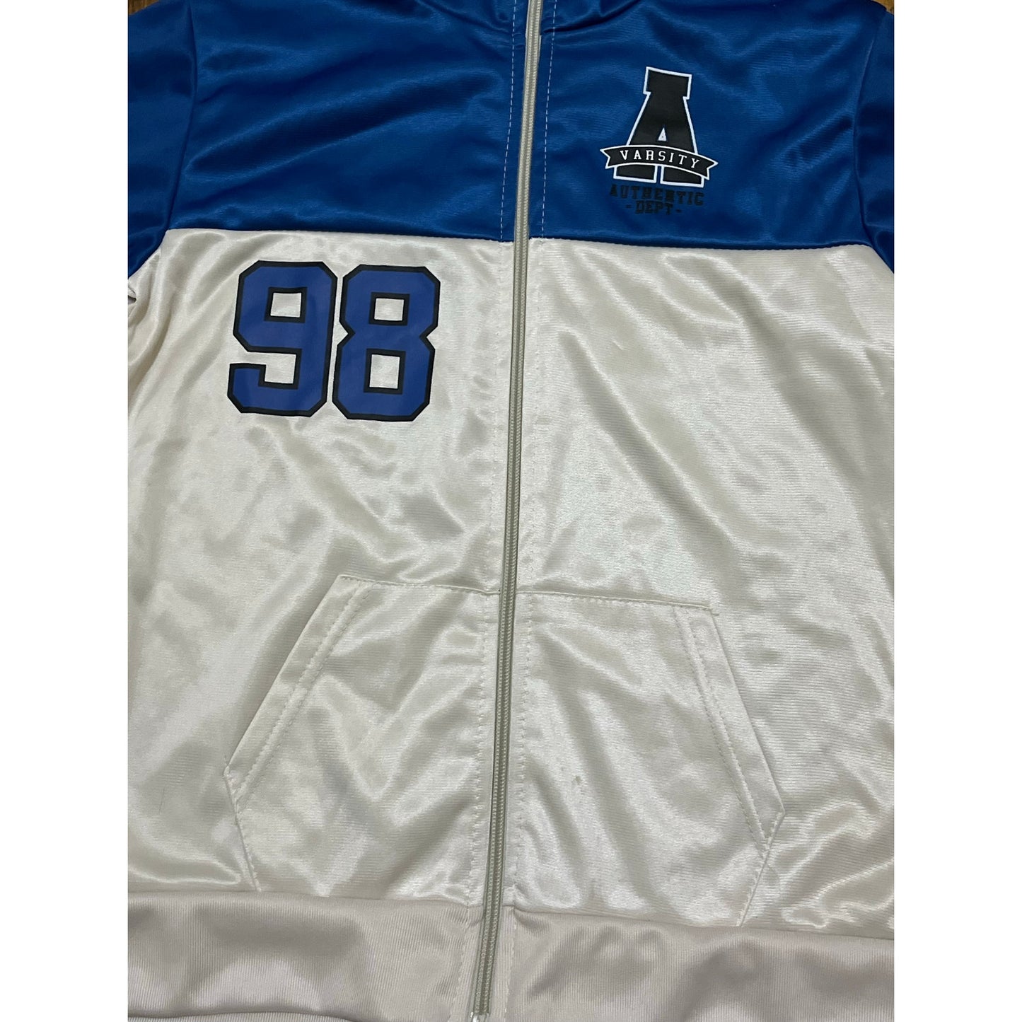 Pro Athlete Boys Blue And White Sweater