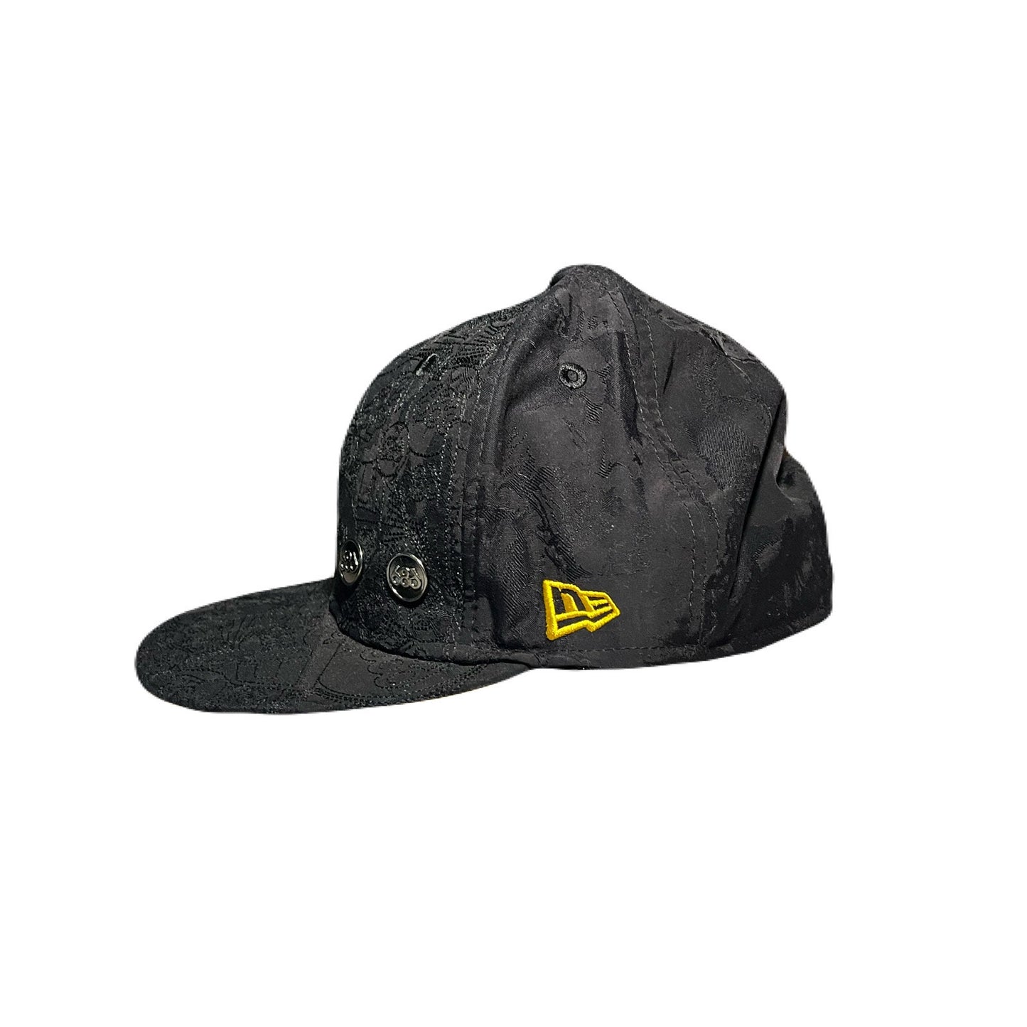 New Era & 686 Black & Yellow Hat Size 7 5/8 New
