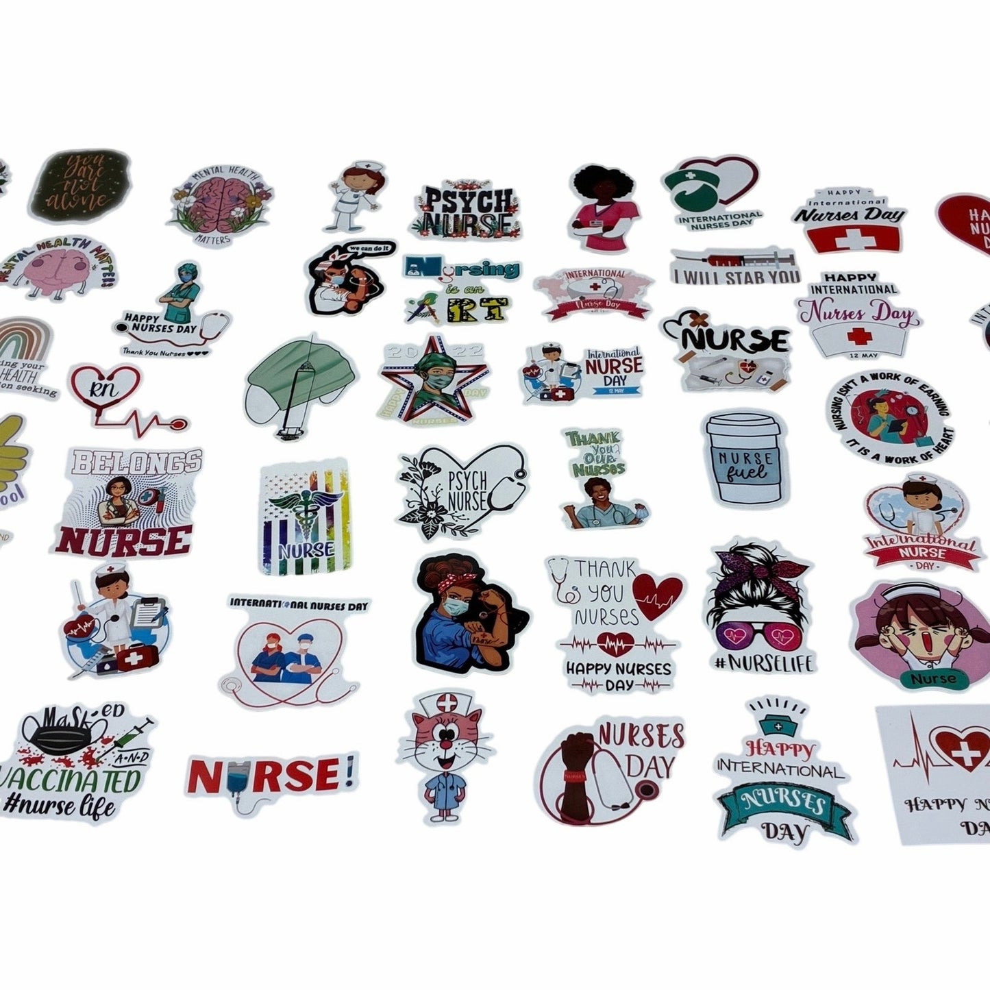 100 Piece Mental Health Nurse Stickers
