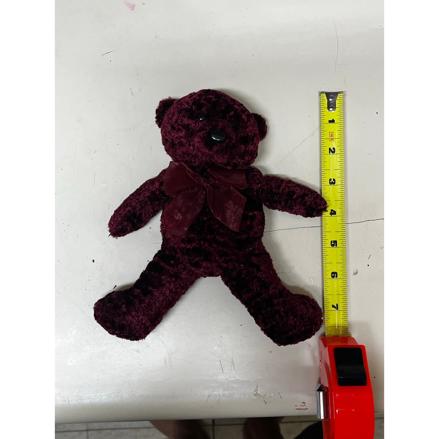 Burgundy 7 inch teddy bear