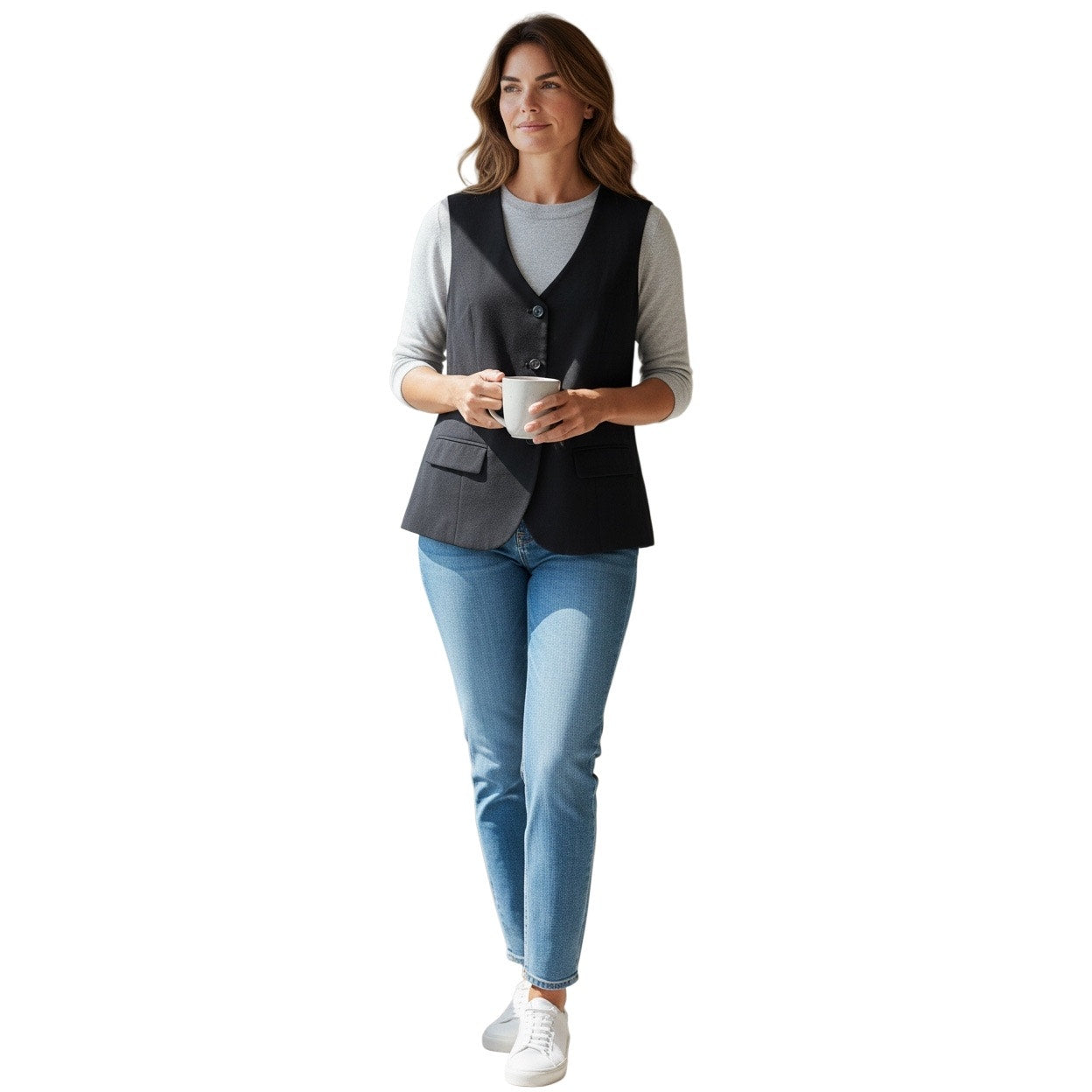 A New Day Women’s Carefree Crepe Vest Size XXL Black