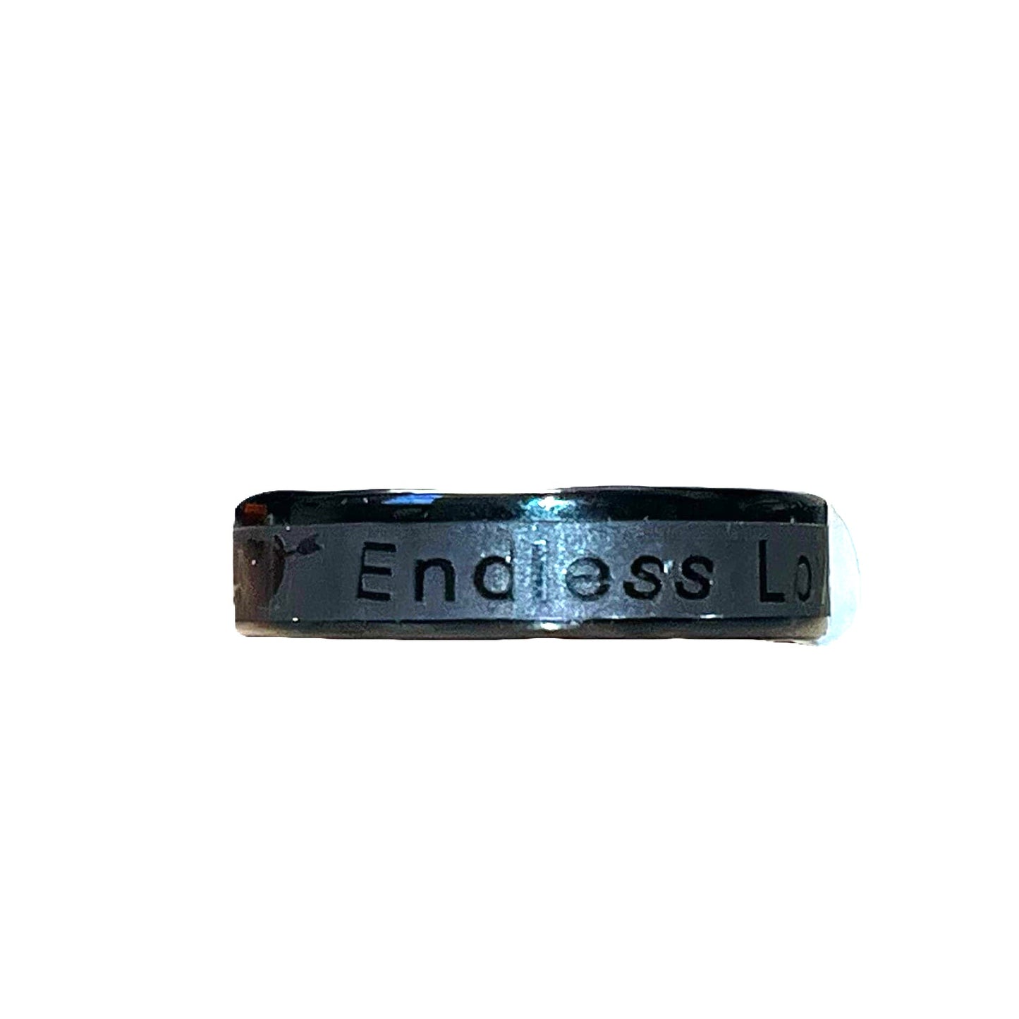 Endless Love Black Stainless Steel Ring Brand New Size 21
