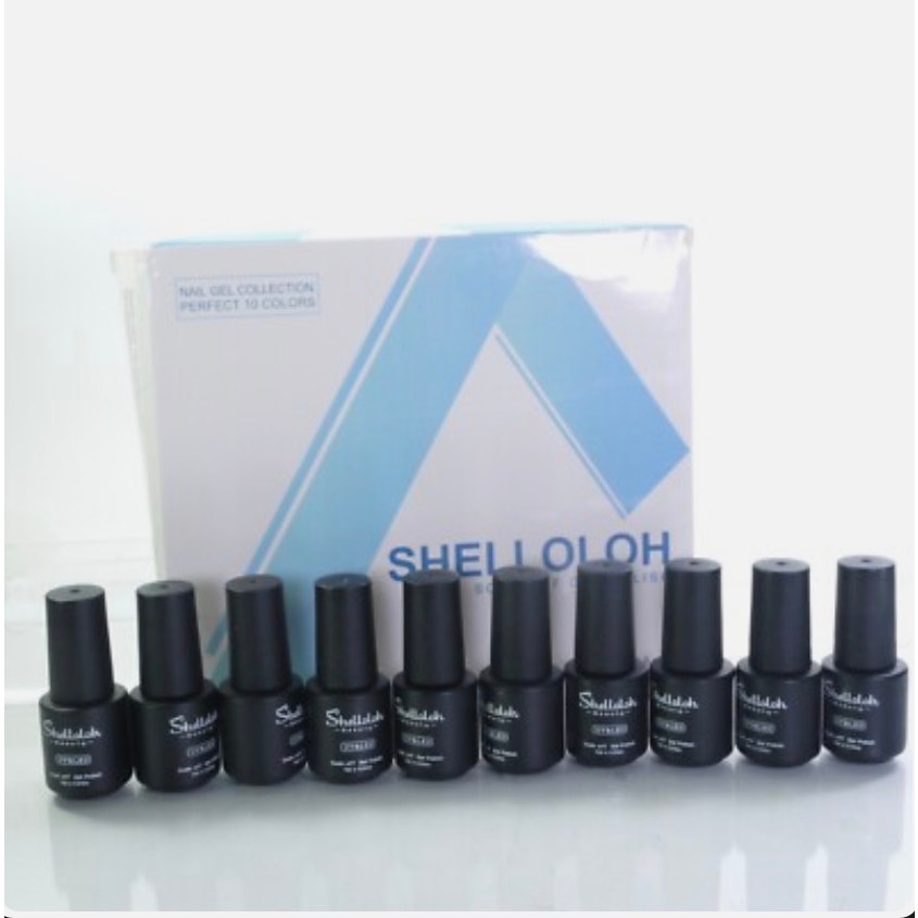 Shelloloh Soak Off Gel Polish UV Nail Gel Collection Perfect IN 10 Diff. Colors
