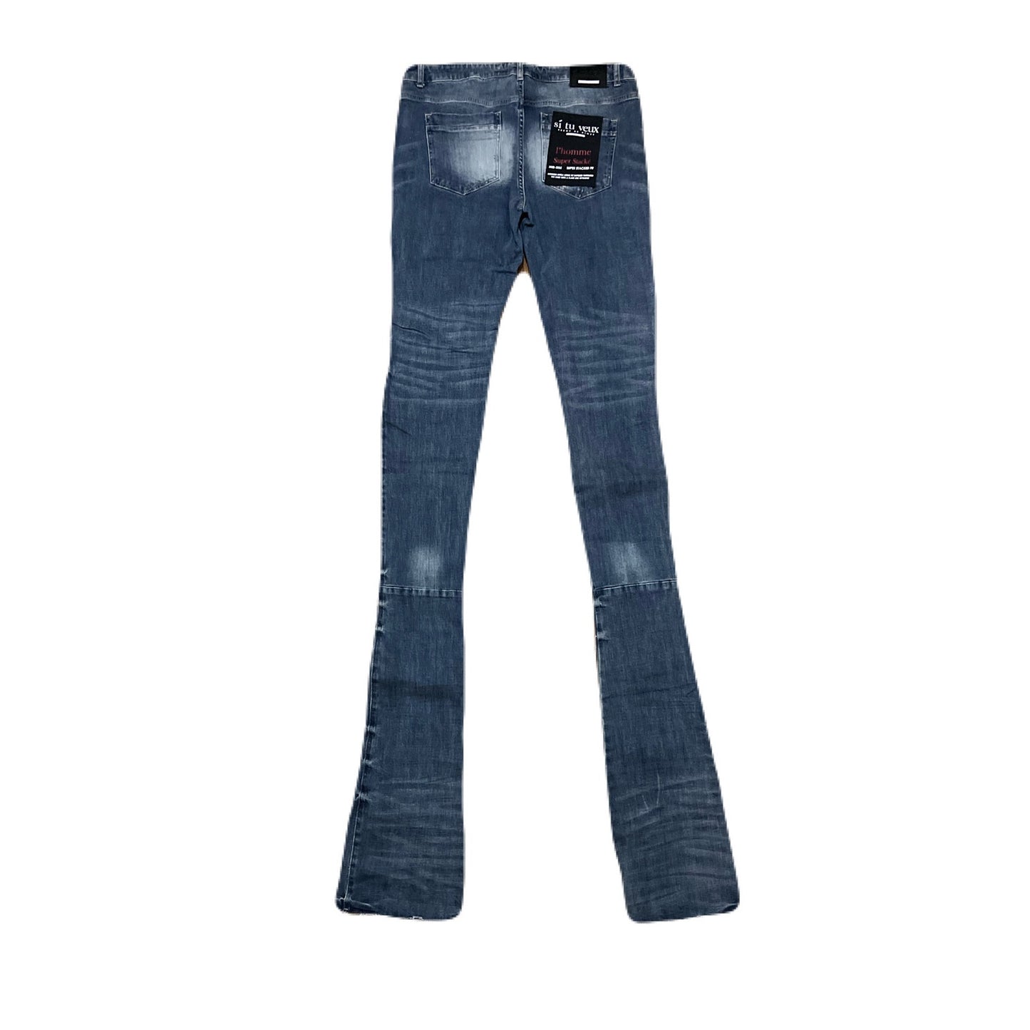 Si Tu Veux Brutini Jeans Indigo Wash Superstack Men’s Size 40