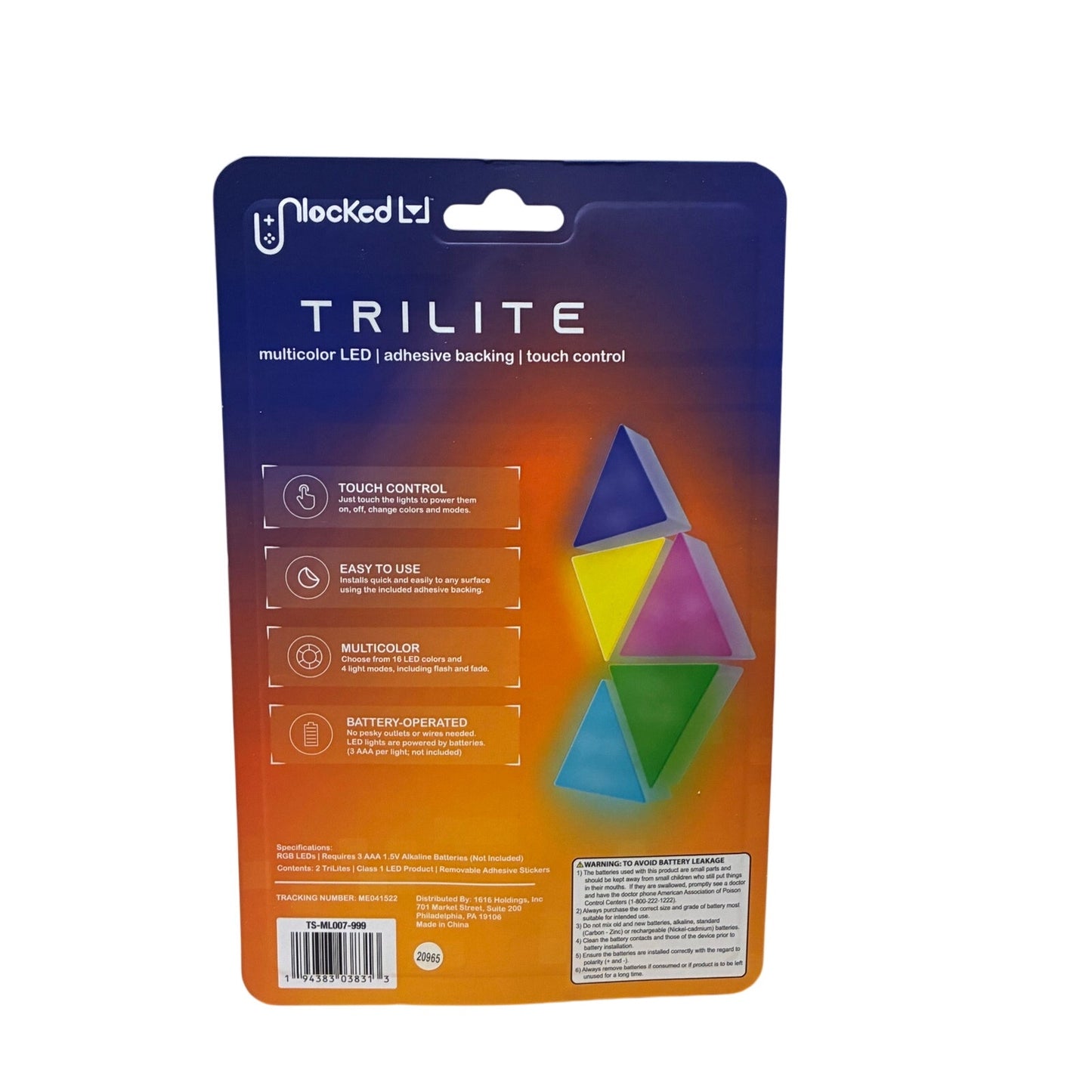 Unlocked trilite multi-color touch-activated LED lights 2-pack