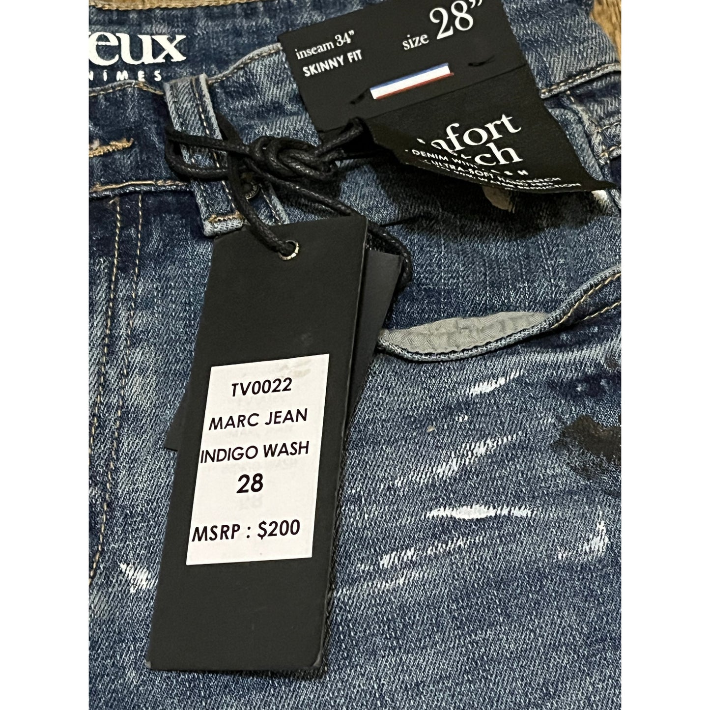 Si Tu Veux Marc Jean Indigo Wash Size 28