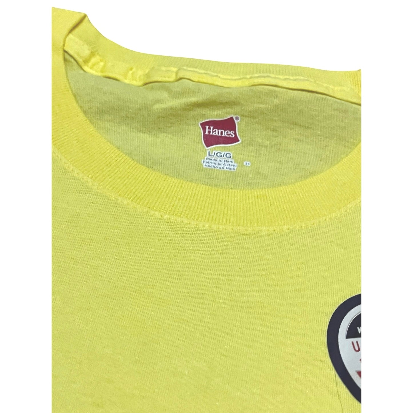 Hanes Yellow Men’s T-Shirt Size Large
