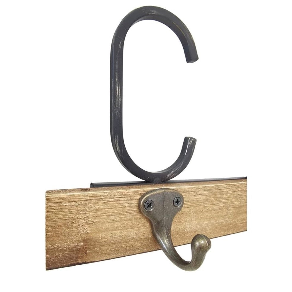 Vintage Farmhouse Metal Tube Letter Coffee Sign Coffee Mugs Rack