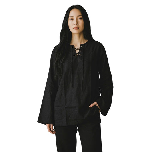 Black Women’s Long Sleeve With Strings On Them Size XL