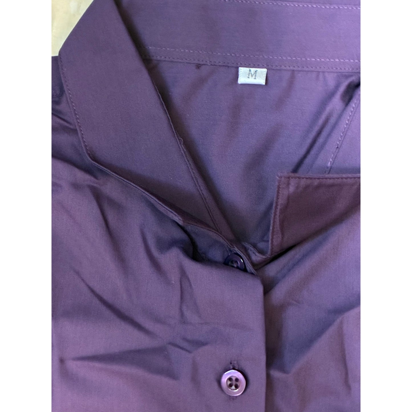 Ruisin Women’s Button Down Dark Purple Size Medium