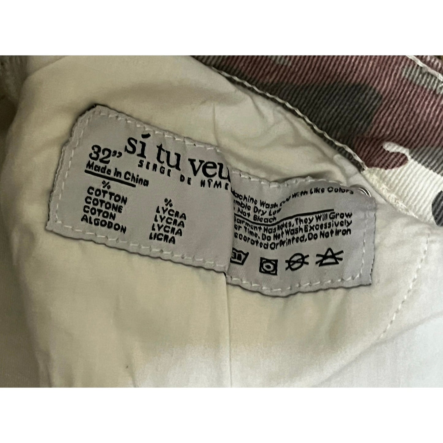 Si Tu Veux Cream Amy Superstack Men’s Jeans Size 32