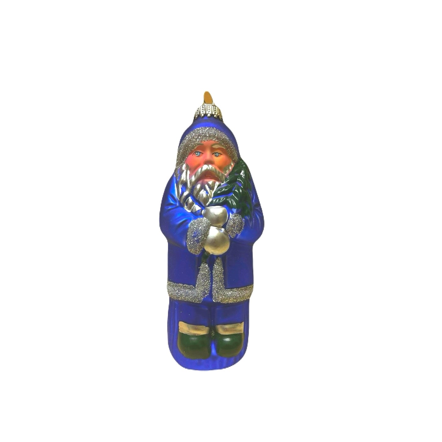 Christopher Radko Glass Christmas Ornament Rare Blue Color