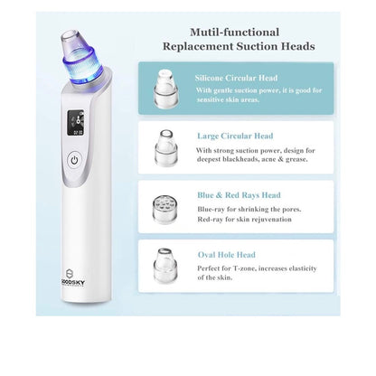 GOODSKY Blackhead Remover Vacuum, Electric Comedo Suction Removal Tool