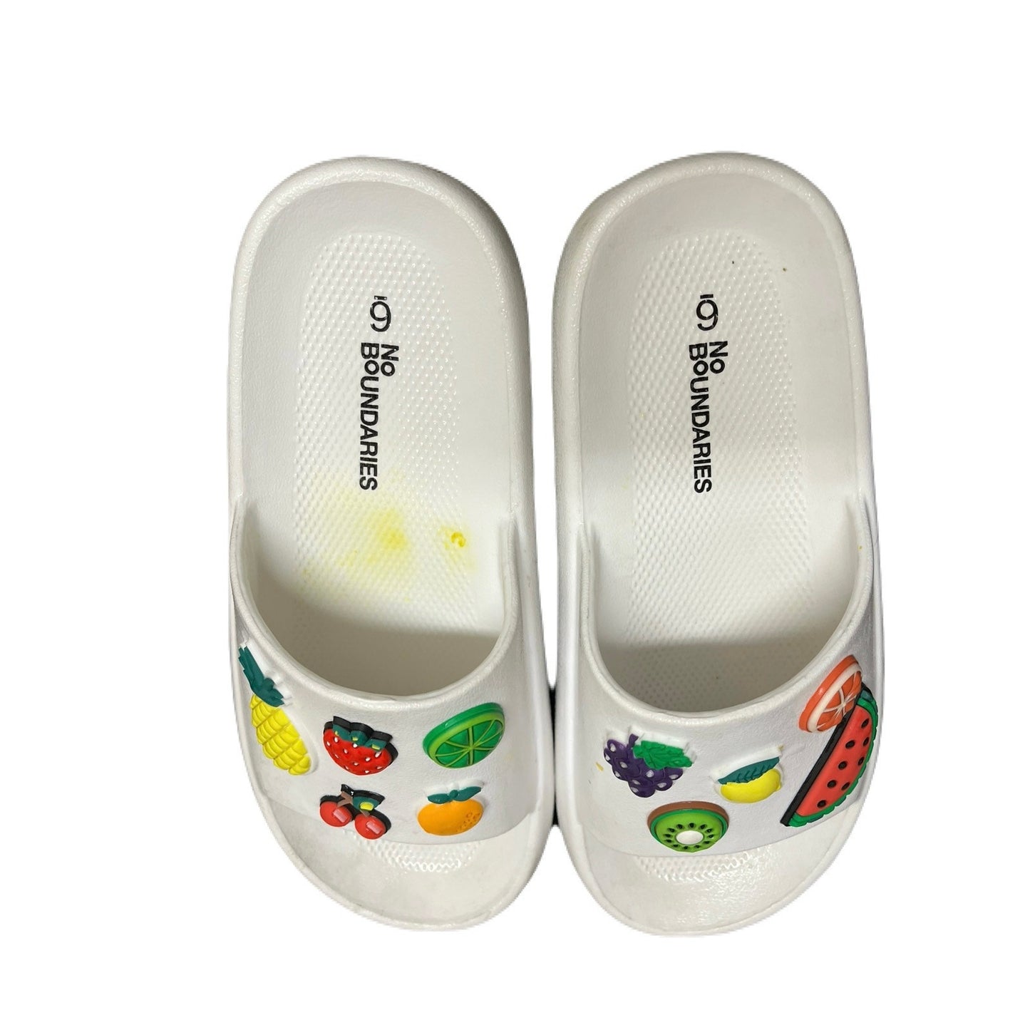 Kids Slippers Size 6 In Good Condition A Yellow Stain On The Right One