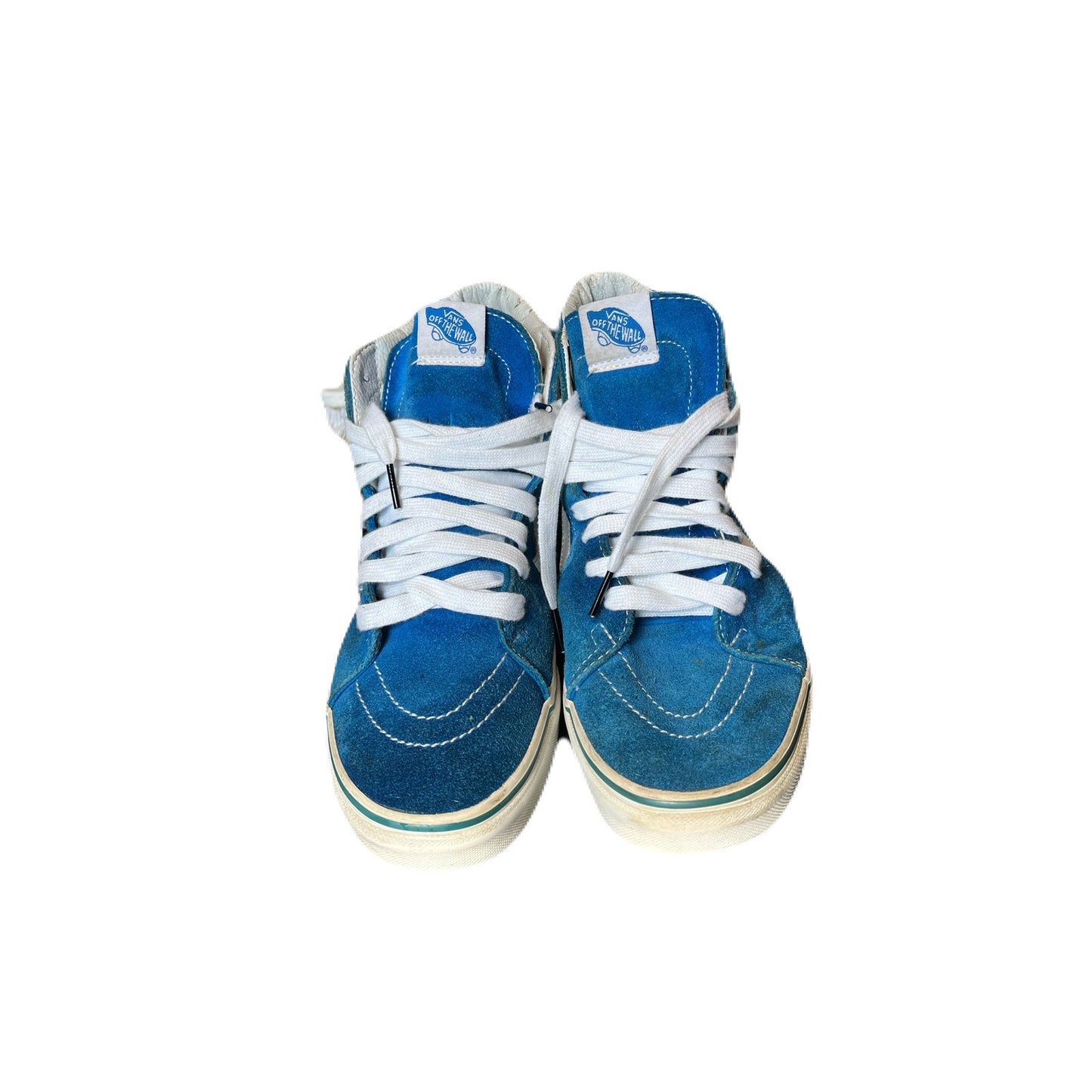 VANS Skate SK8-HI Blue High Top Women Suede Canvas Shoes Size 10.5
