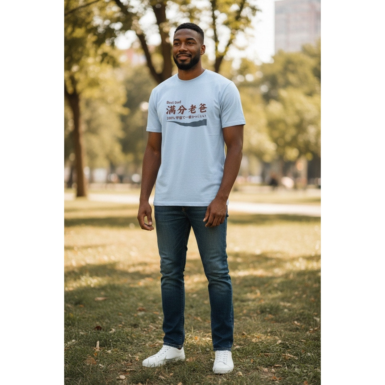 YUZHAOLIN Men’s Light Blue Short Sleeve T-Shirt Size 5XL Best Dad