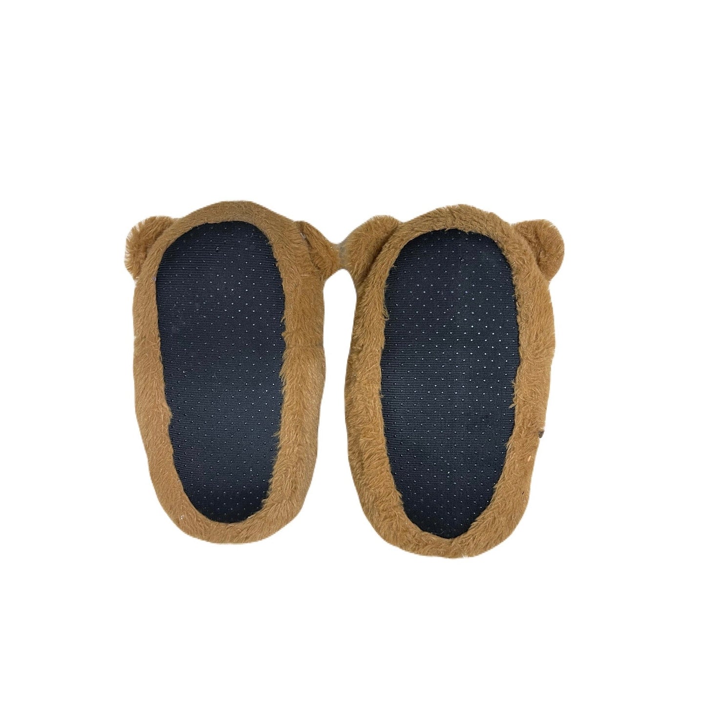 Brown Terry Bear Slippers For Kids Size 2/3