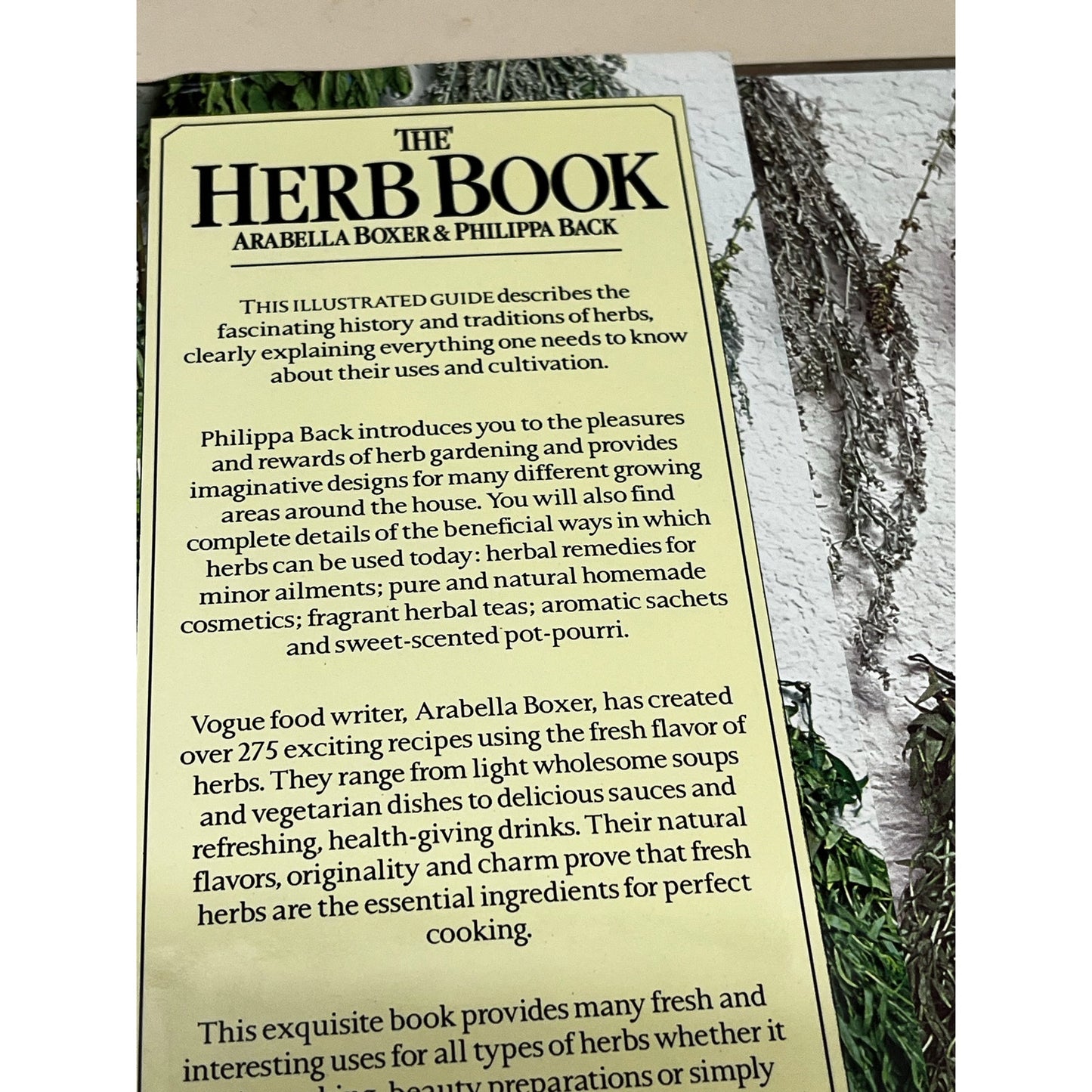 The Herb Book Arabella Boxer & Philippe Back HardCover Bok