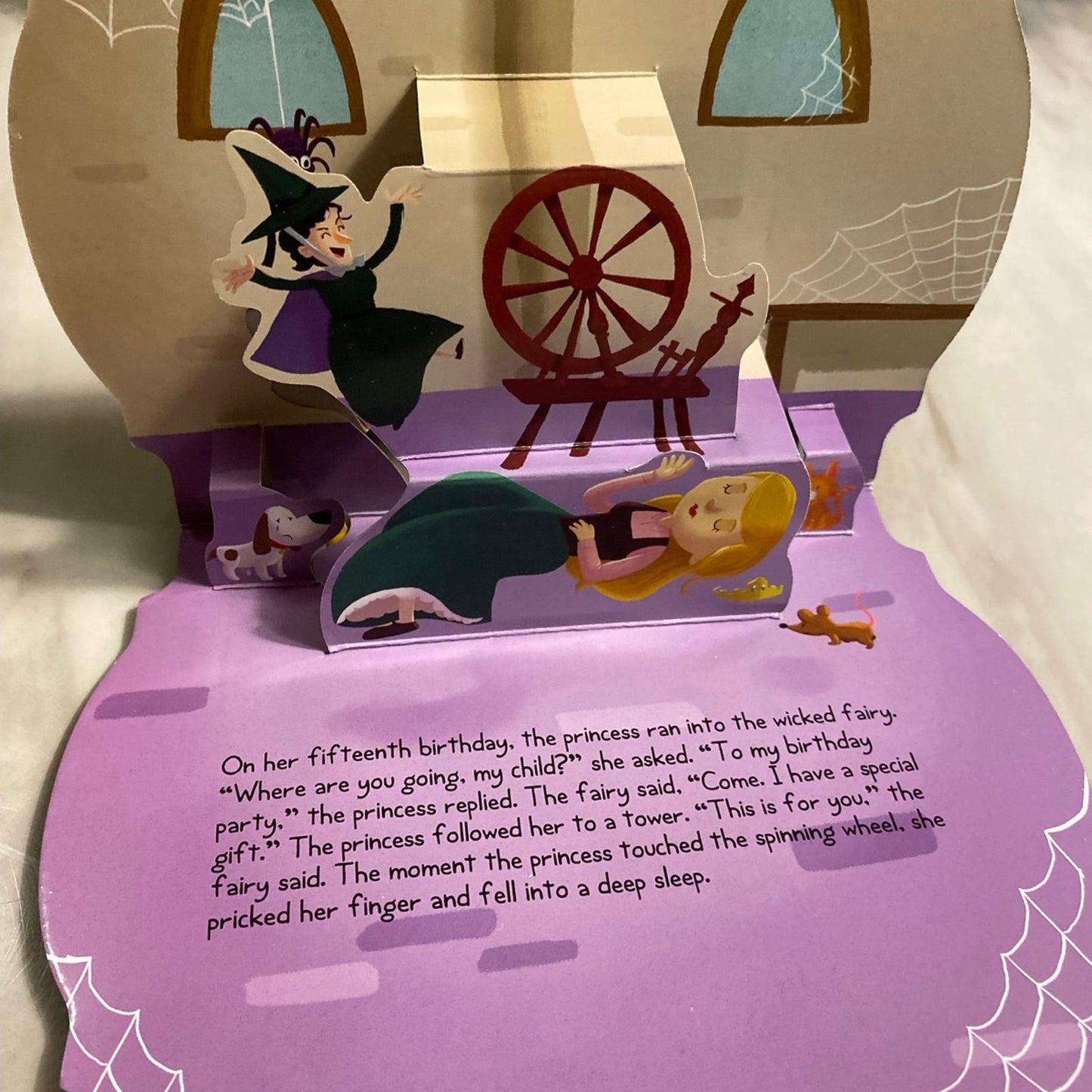 Sleeping beauty pop up book