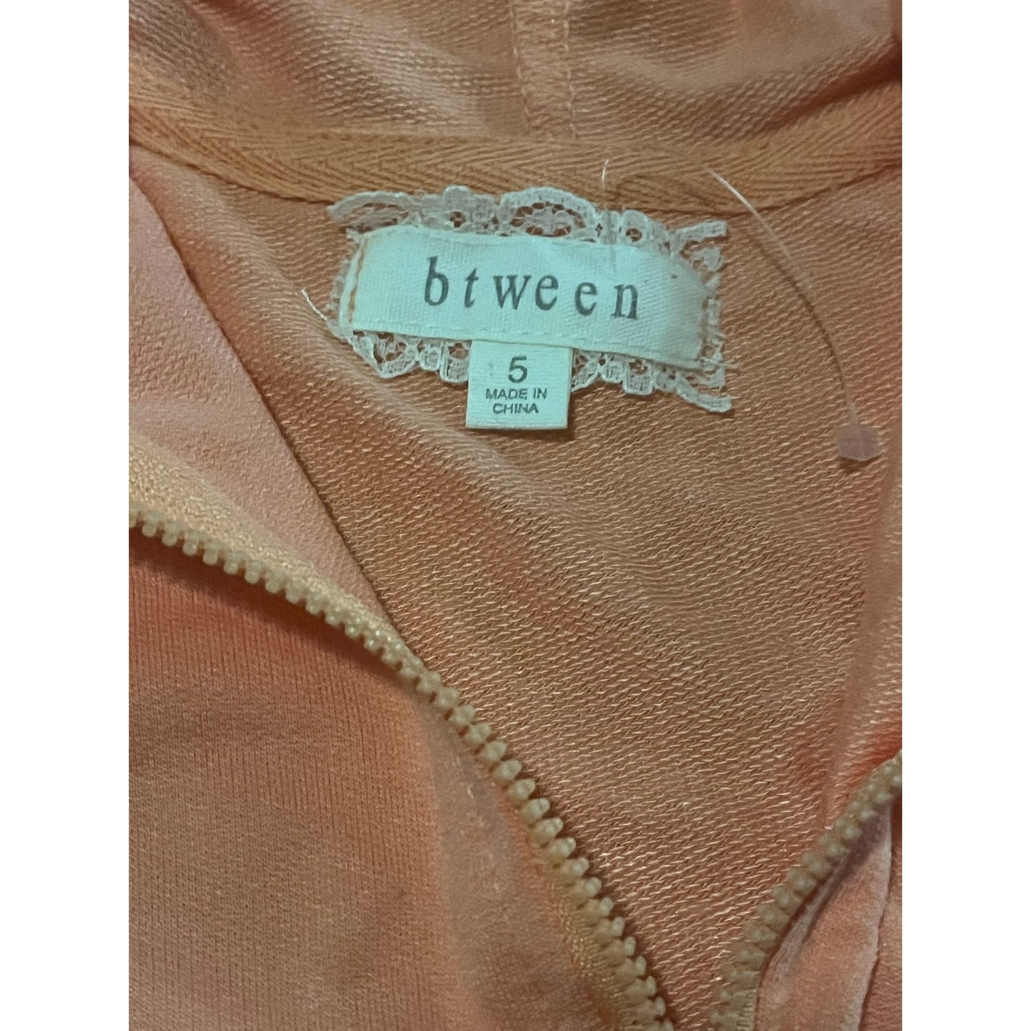 Btween Peach Girls Kids Hoodie Size 5