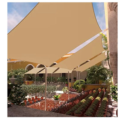 Size 6' x 8' Beige Sun Shade Sail Canopy Block   Rectangle