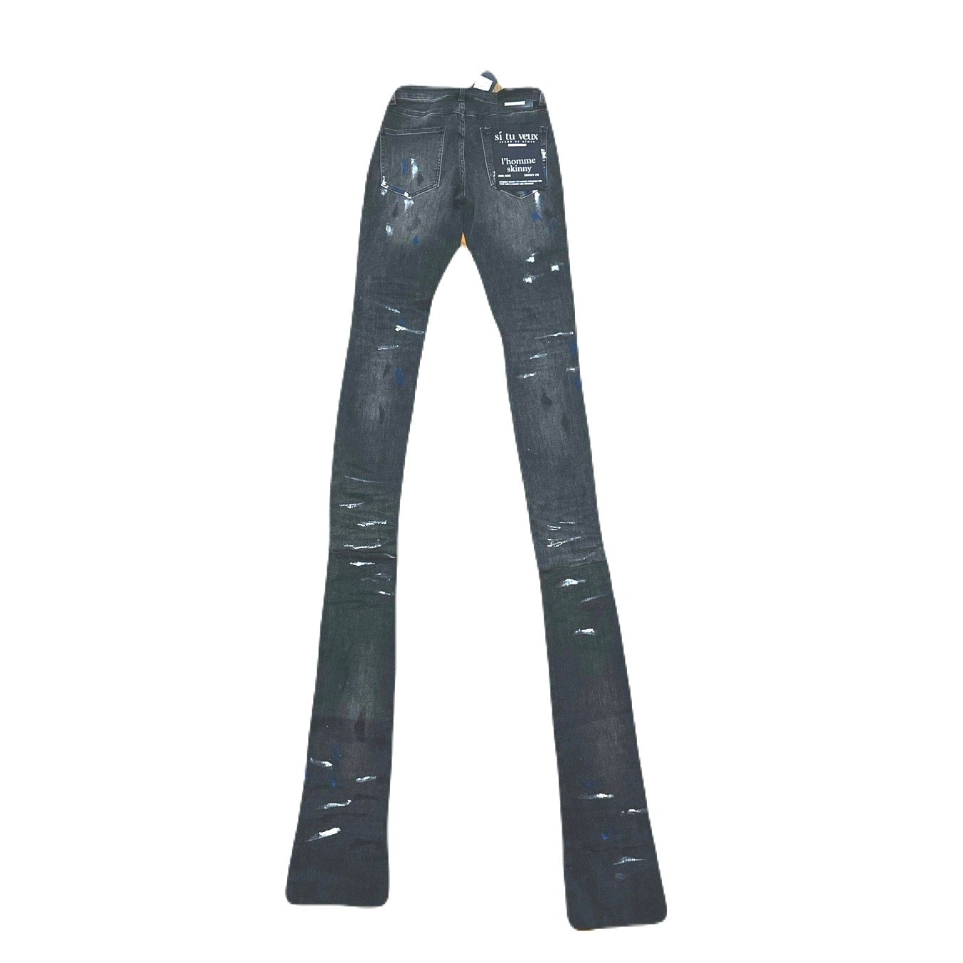 Si Tu Veux Marc Jeans Black Wash Superstack Mens Size 32