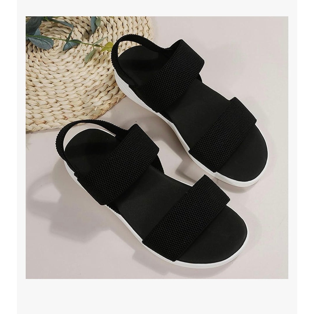 Comfortable Sandals for Women Dressy Summer Fashion Slip on Flat Slipper Sz 6