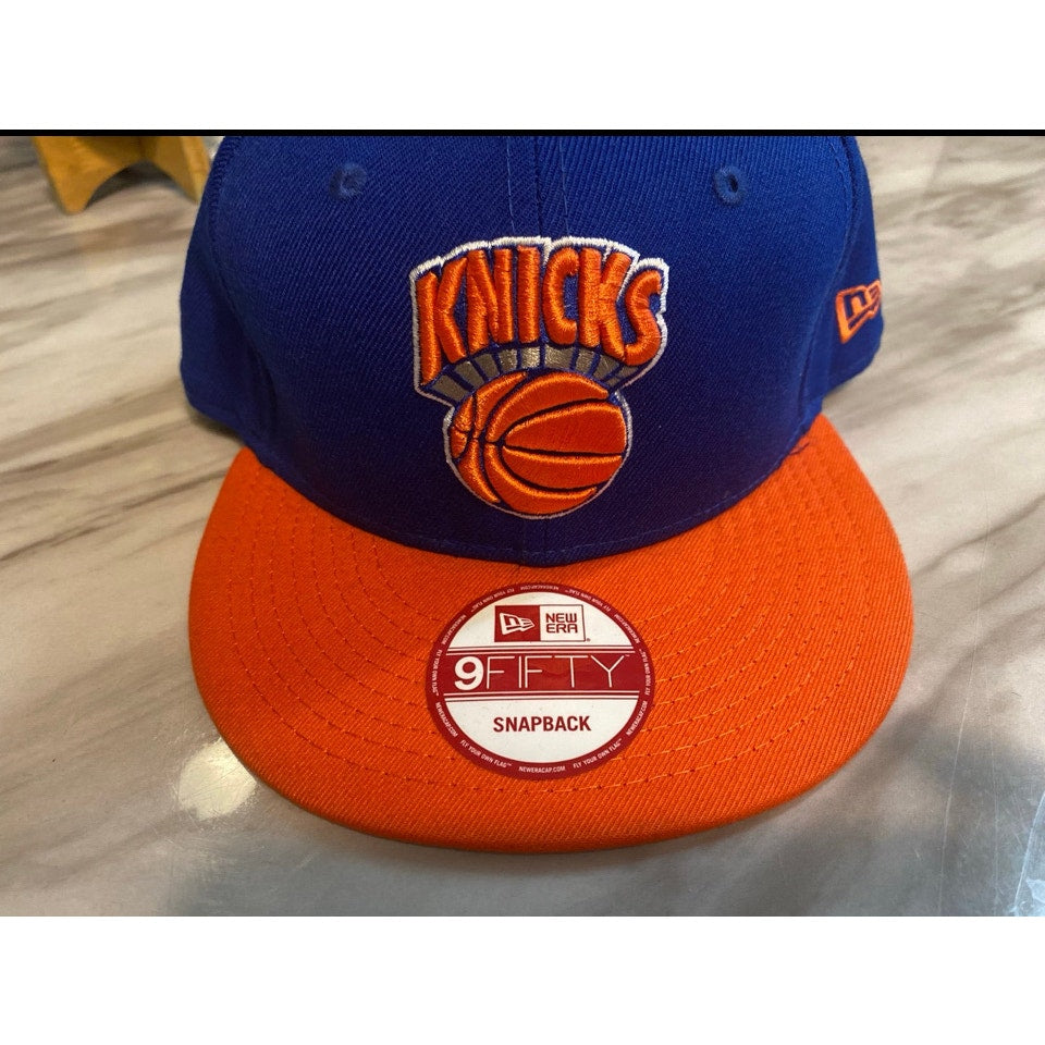 SnapBack New Era Hat Orange & Blue Knicks
