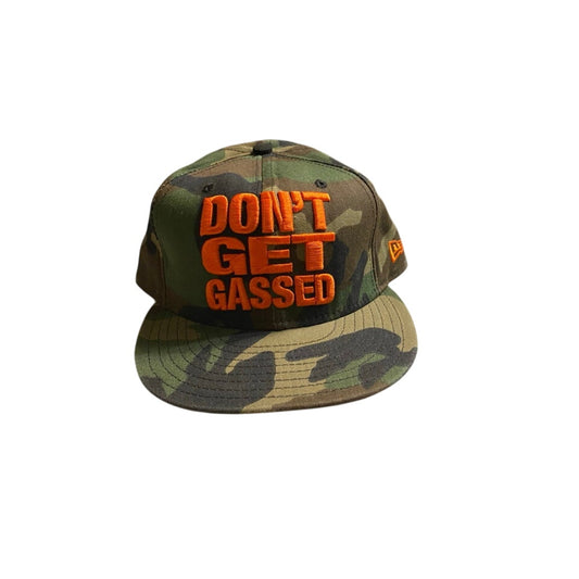 New Era Hat Size 7 5/8 Army & Orange Don’t Get Gassed