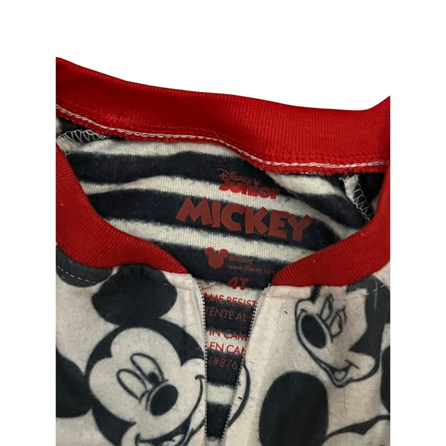 Mickey Mouse One Piece Pajamas Size 4T
