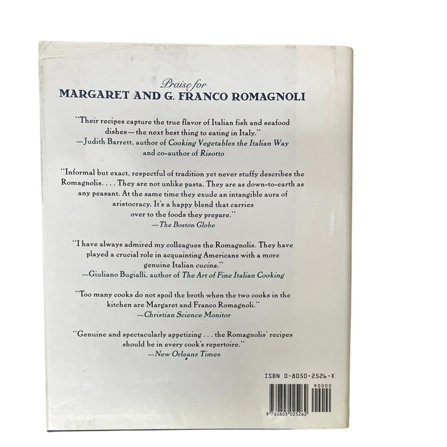 The Romagnolis' Italian Fish Cookbook: A Large Embrace and a Light Touch