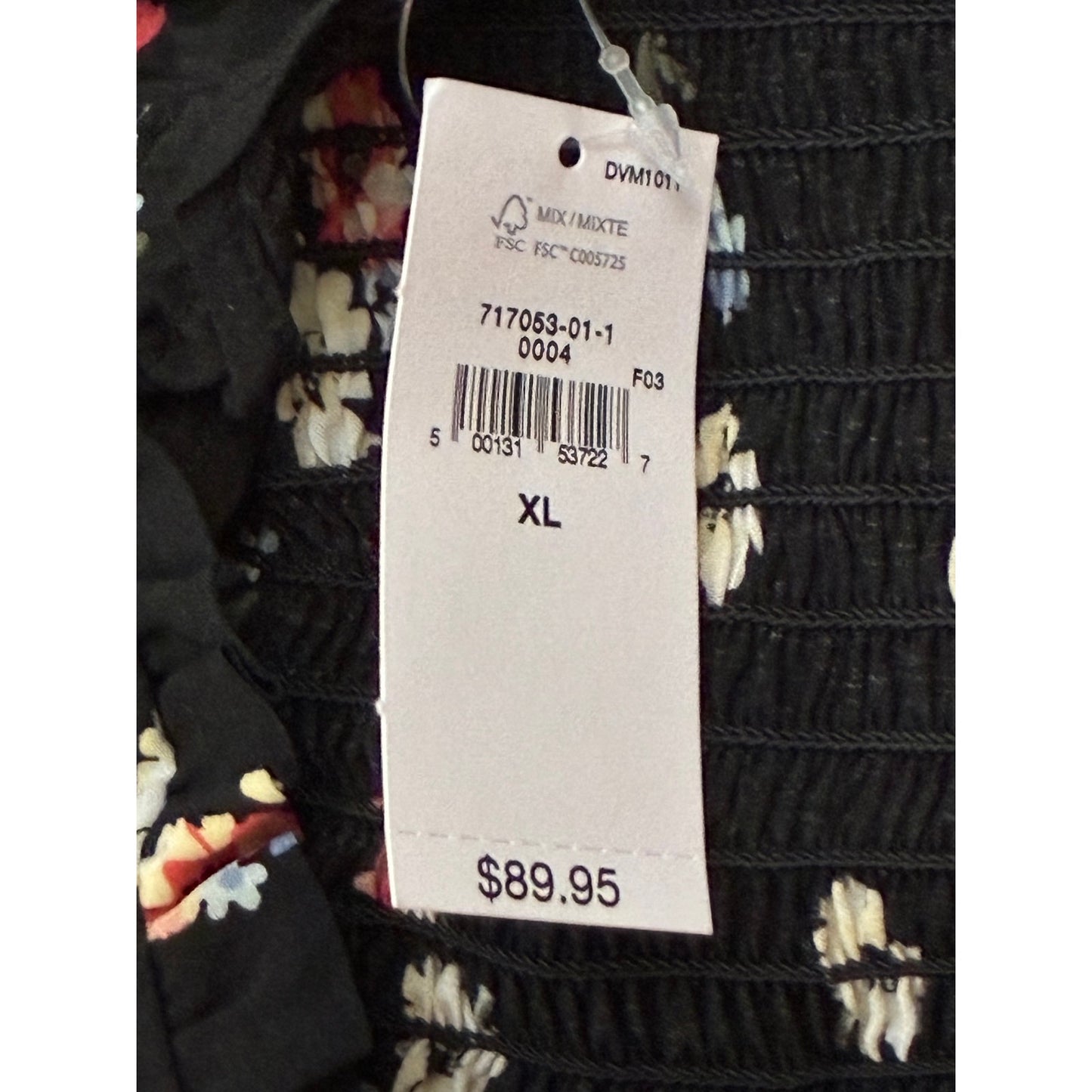 Gap Women’s Black Long Dress With Flowers On Them Size XL