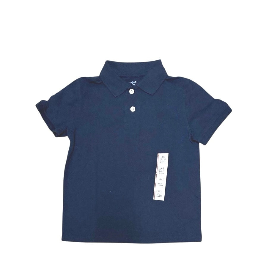 Boys' Short Sleeve Jersey Uniform Polo Shirt - Cat & Jack Navy Blue XS 4/5