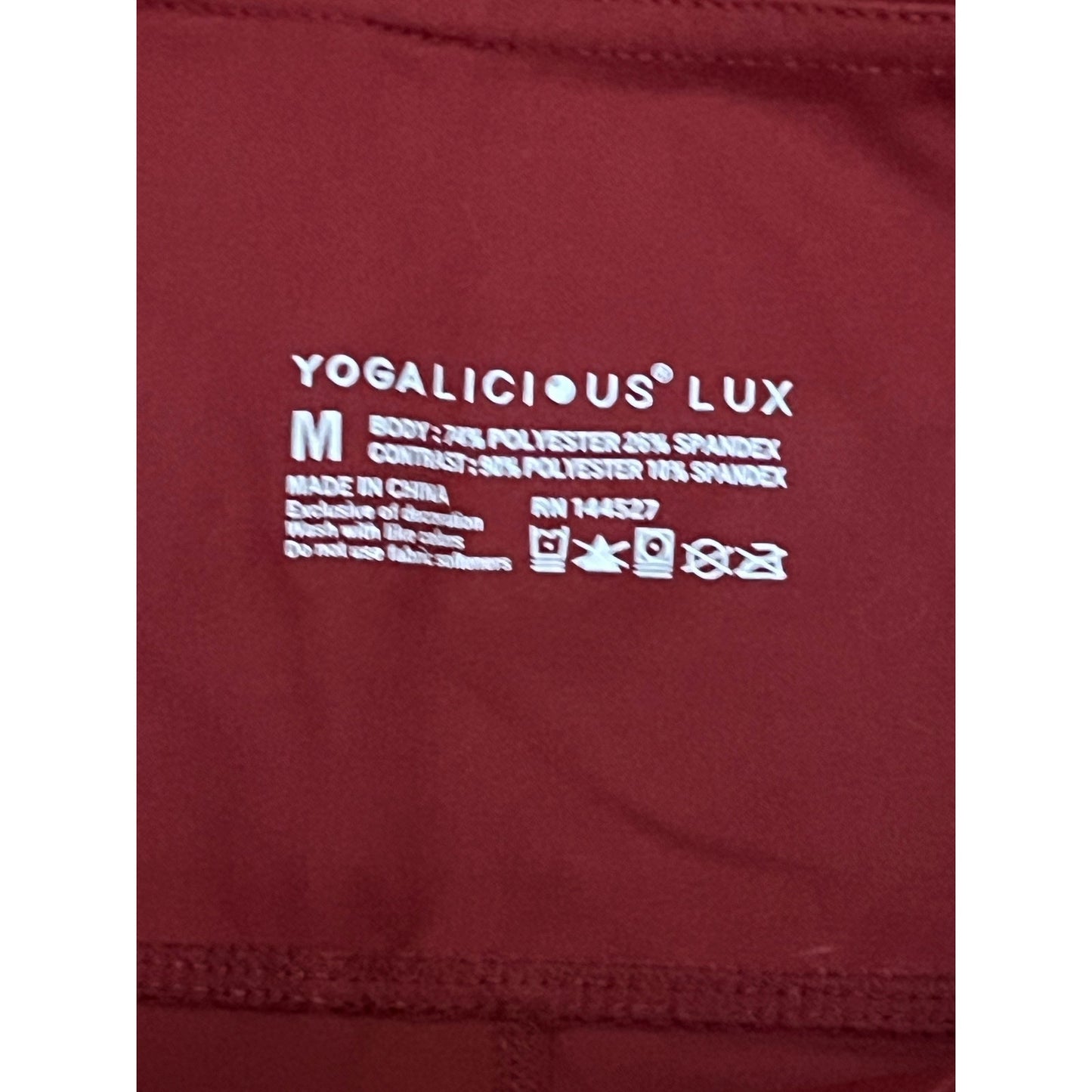 Yo Galici burgundy Women’s Yoga Leggings Size Medium