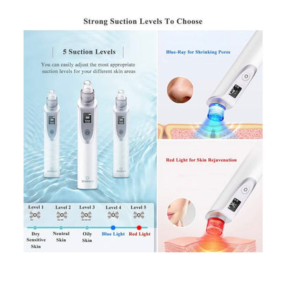 GOODSKY Blackhead Remover Vacuum, Electric Comedo Suction Removal Tool