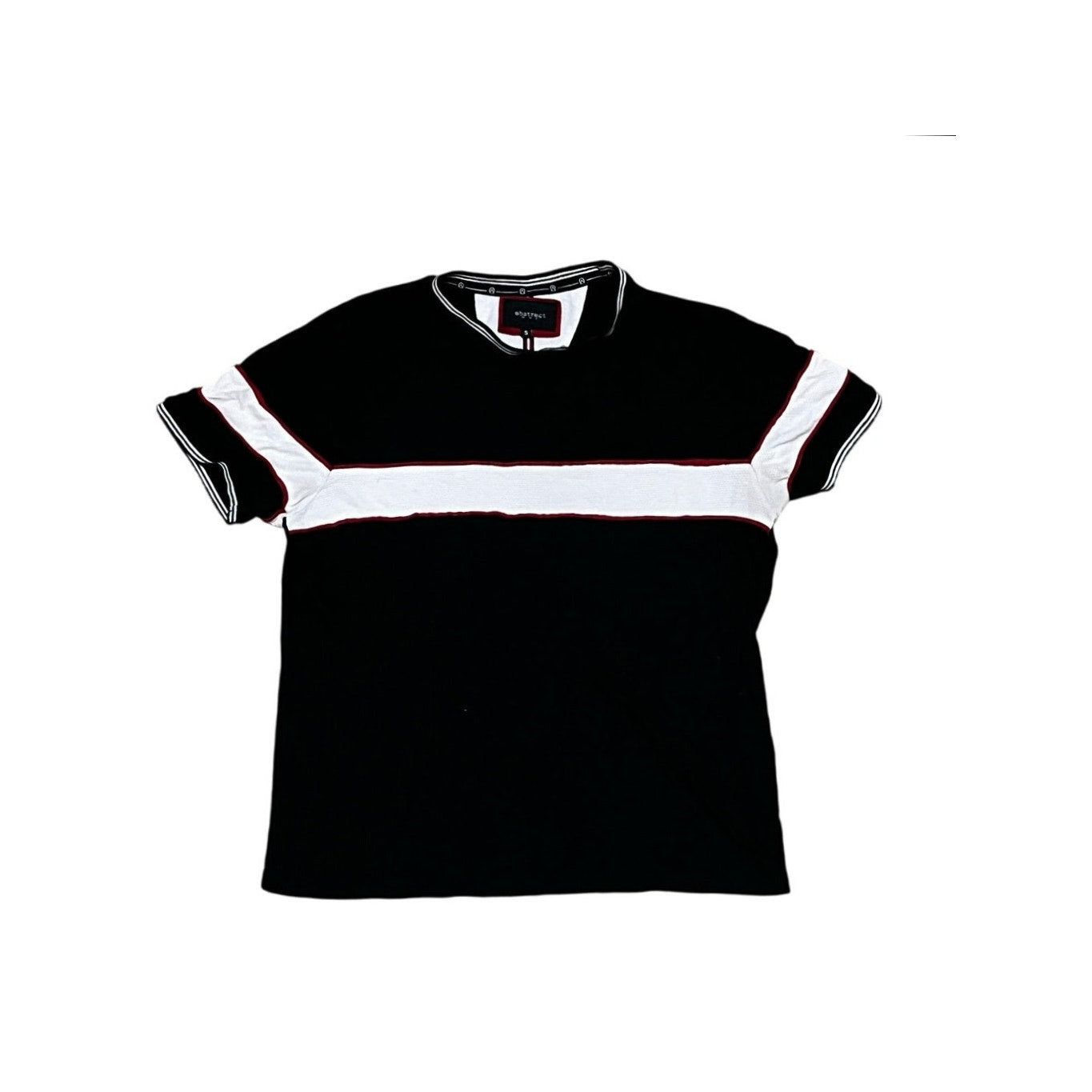 Abstract Black/White/Red Men’s T-Shirt Size Small