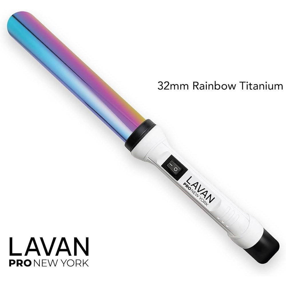 Curling Wand 32mm Rainbow Titanium Cone