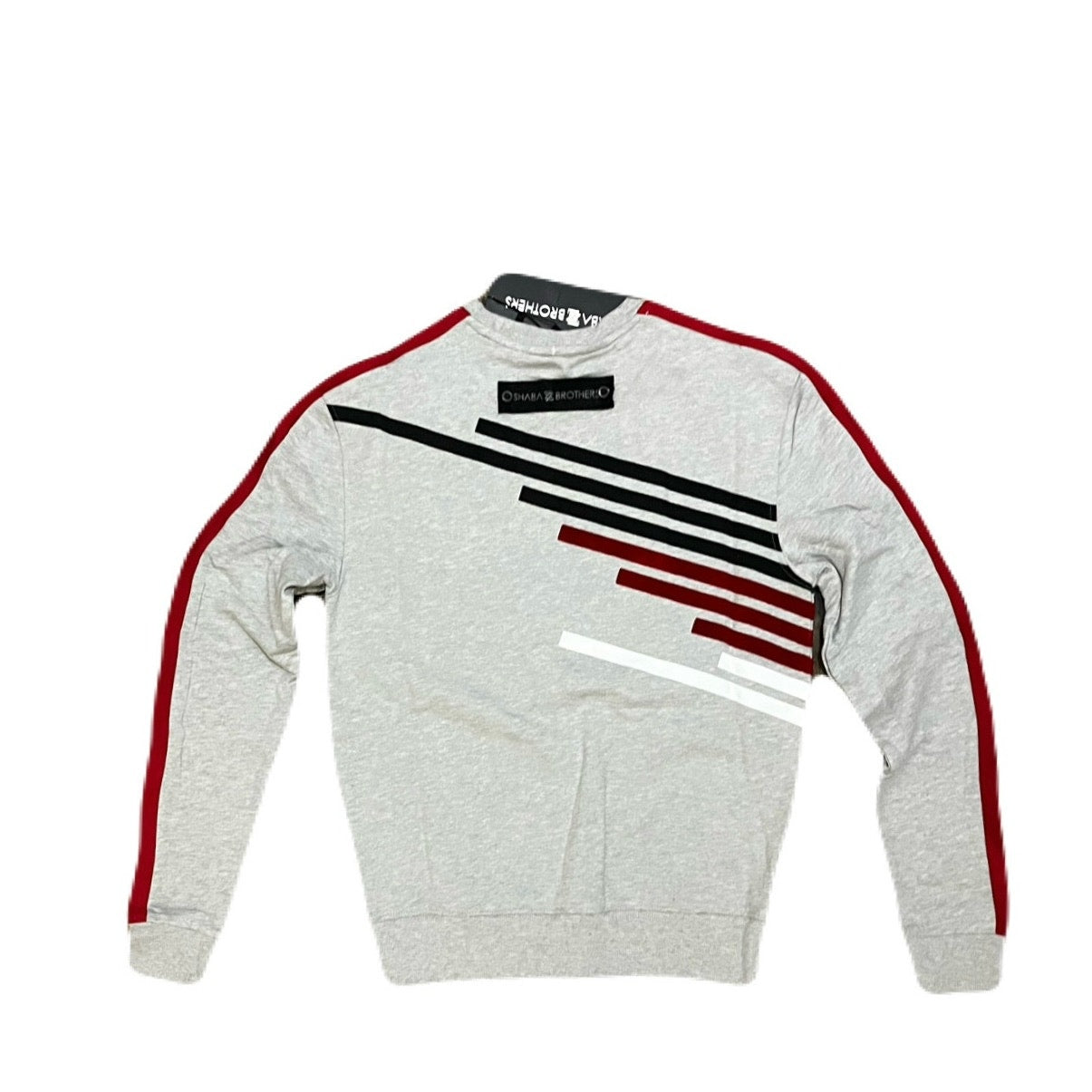 Shabazz Brothers Gray & Red Men’s CrewNeck Sweater Size Small In