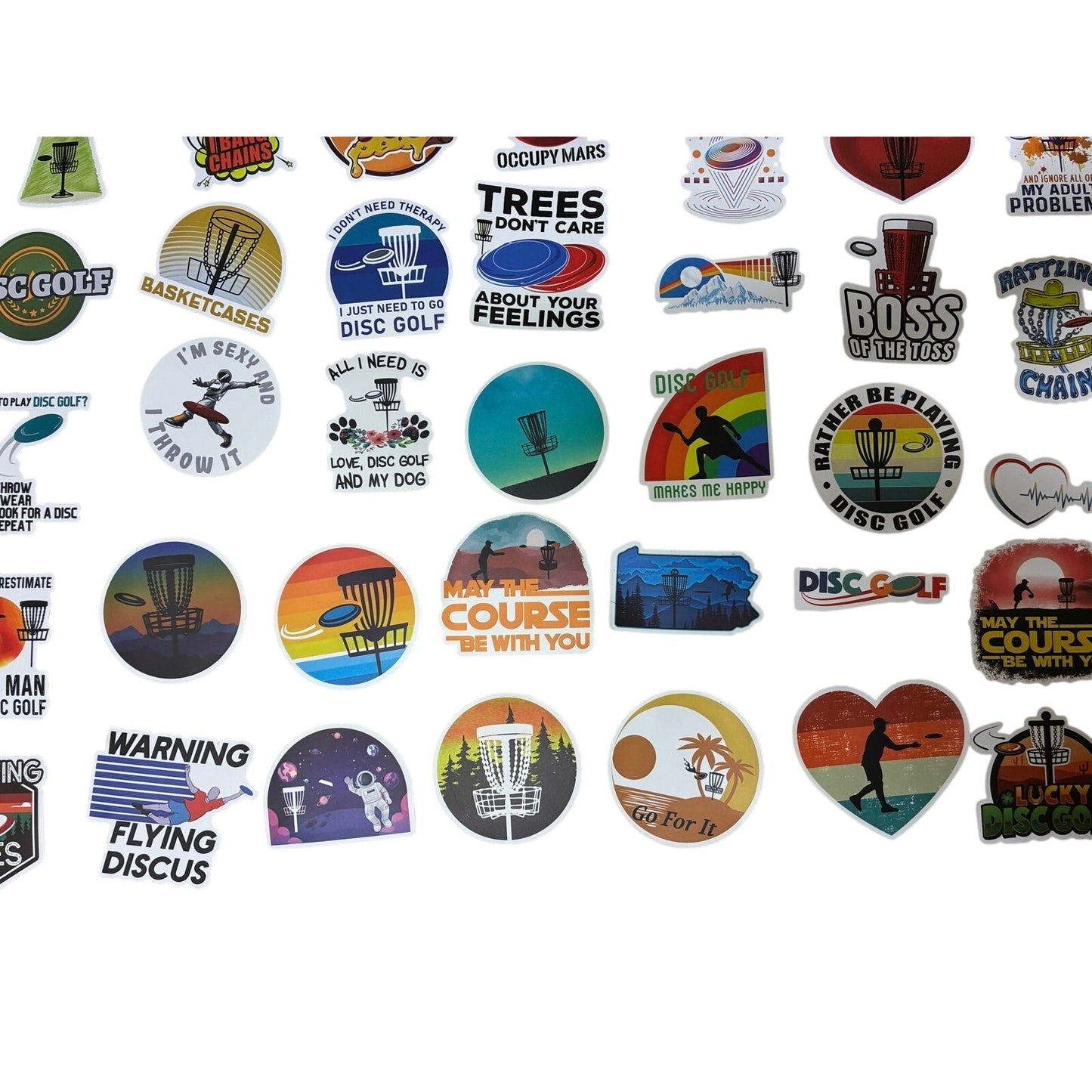 100 Frisbee Golf Stickers New