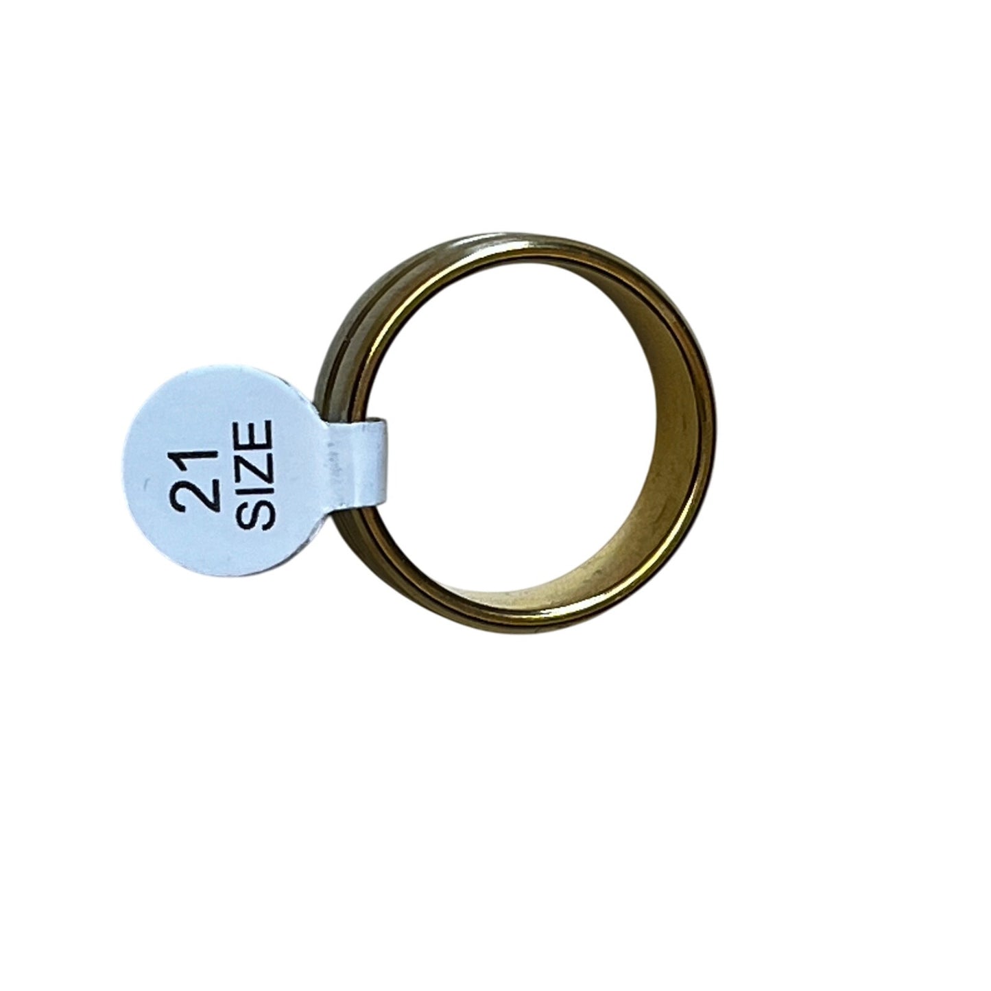 Brand New Solid Gold Stainless Steel Ring Size 21